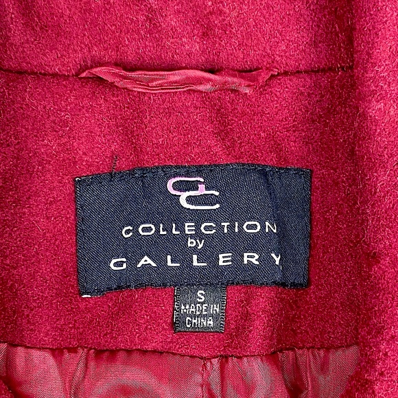 Gallery Collection GC Red Classic Wool Double Breasted Peacoat Vtg Button Front - Picture 10 of 16